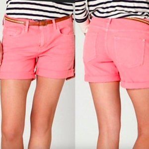 Pilcro and the Letterpress Cuffed Pink Jean Shorts Size 29